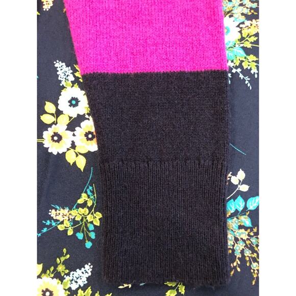 J. Crew Navy Blue & Pink cotton & wool crewneck sweater, sz Small, preppy - Picture 4 of 4
